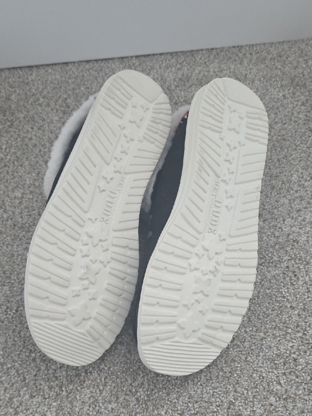 Hey Dude  Womens Black Slip-On Shoes with Cream Lining and Pink Bead Accents - Picture 6 of 8